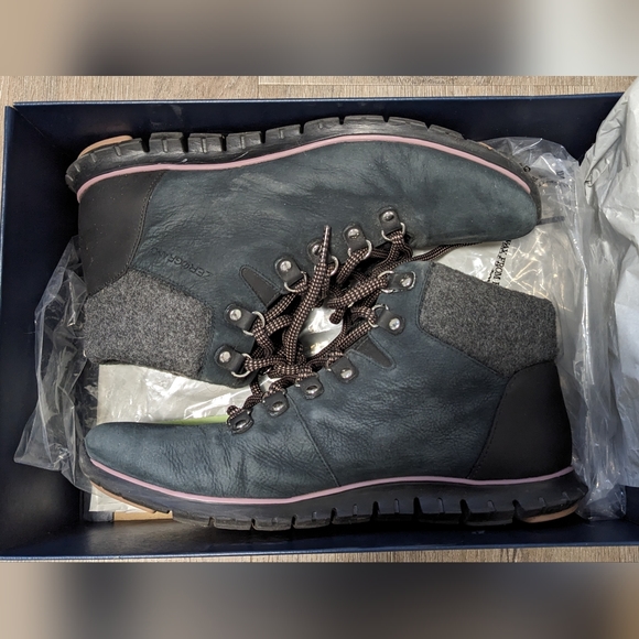 Cole Haan Zeroground Hike Boots in Black Nubuck - Picture 8 of 10